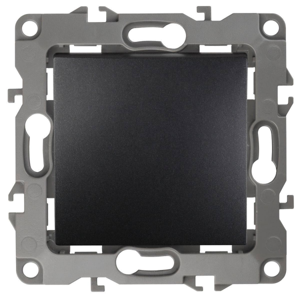 Кнопка ЭРА 12 10AX 250V антрацит 12-1111-05 Б0047834 Кнопка ЭРА 12 10AX 250V антрацит 12-1111-05 Б0047834