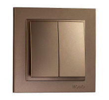 Выключатель Mono Electric Despina двухклавишный бронза 102-232325-102