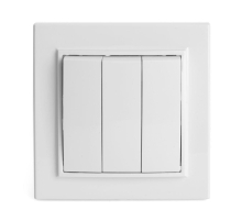 Выключатель трехклавишный Stekker Эрна белый PSW10-9007-01 39922