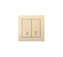 Выключатель жалюзи двухклавишный Liregus Epsilon бежевый 28-062