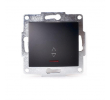 Выключатель проходной с подсветкой Lezard Karina черный 707-4288-114