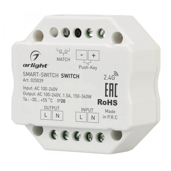 Выключатель Arlight Smart-Switch 025039 Выключатель Arlight Smart-Switch 025039