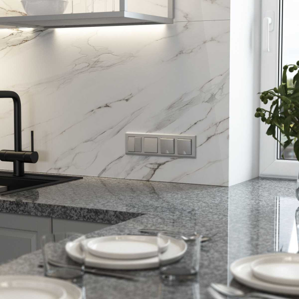 Выключатель Werkel одноклавишный серебро W1110065 4690389195495