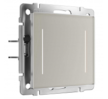 Сенсорный выключатель двухклавишный с подсветкой (дымчатый) W4522014/ a069763