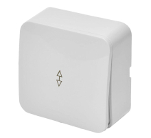 Переключатель одноклавишный Stekker белый MSW10-12-01 49386