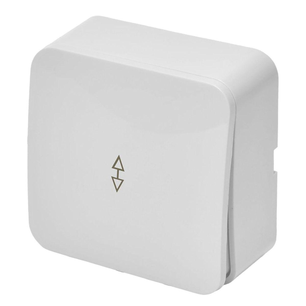 Переключатель одноклавишный Stekker белый MSW10-12-01 49386