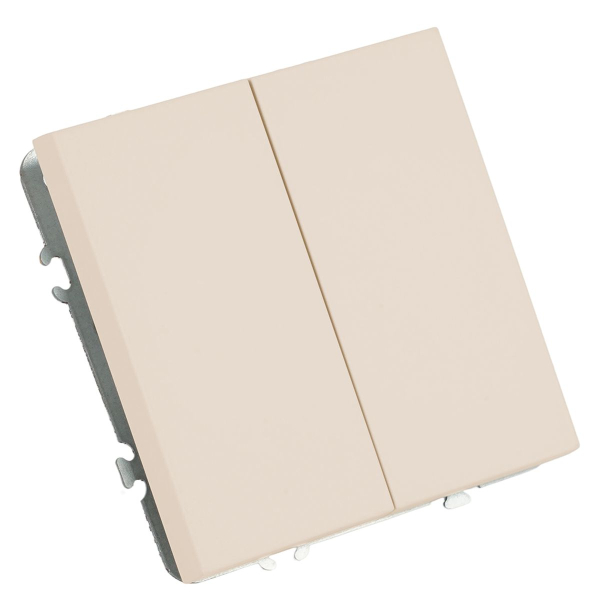 Выключатель 2-клавишный (механизм), Stekker, 250В, 10А Эмили, RSW10-5104-08, кашемир, soft touch 49892