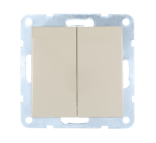 Переключатель LK Studio 2-кл., с двух мест (схема 6+6) 16 A, 250 B (бежевый) LK60 861301-1