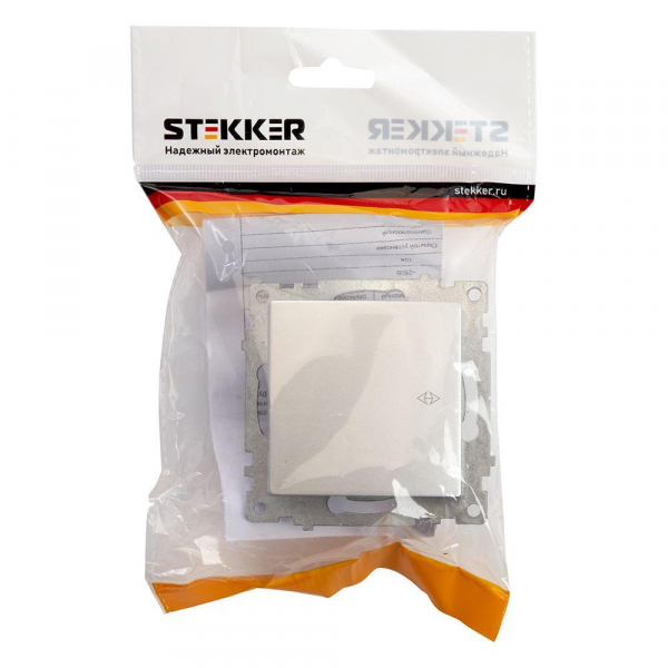 Переключатель одноклавишный Stekker Катрин серебро GLS10-7105-03 39576 Переключатель одноклавишный Stekker Катрин серебро GLS10-7105-03 39576