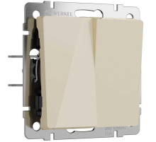 Выключатель двухклавишный Werkel айвори акрил W1120043 4690389197024