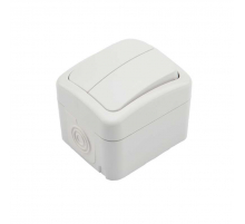 Выключатель двухклавишный Mini OG OG IP54, о/у, белый KRANZ KR-78-0602