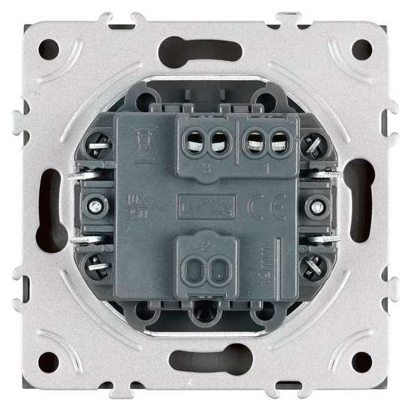 Выключатель одноклавишный Stekker Эмили черный уголь RSW10-5103-05 49839