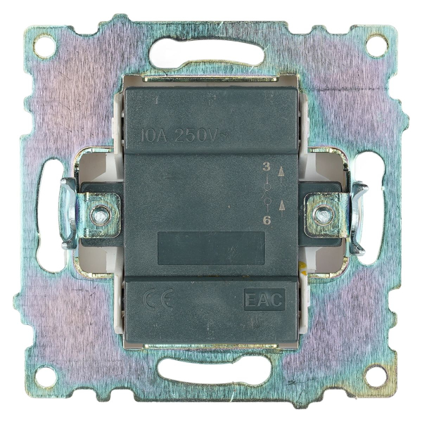 Выключатель одноклавишный Stekker Катрин белый GLS10-7103-01 39298