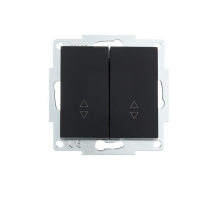 Выключатель проходной двойной Lezard Vesna черный 742-4288-106