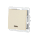 Выключатель одноклавишный LK Studio LK80 c подсветкой бежевый матовый 840202-1