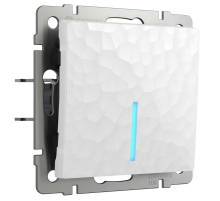 Выключатель Werkel Hammer одноклавишный проходной с подсветкой белый W1212101 4690389162084