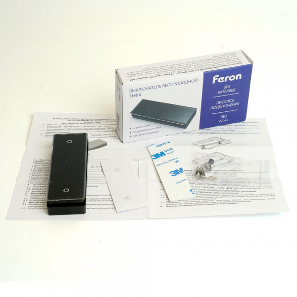 Выключатель одноклавишный беспроводной Feron Smart TM84 48878 Выключатель одноклавишный беспроводной Feron Smart TM84 48878