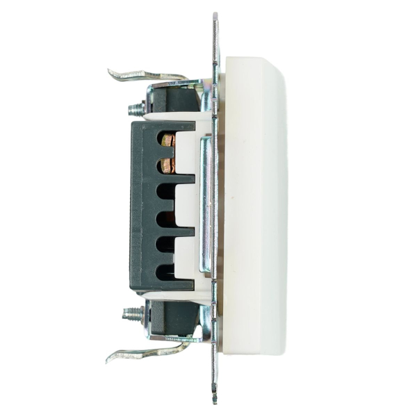 Переключатель одноклавишный Stekker Катрин белый GLS10-7105-01 39572