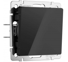 Выключатель Werkel одноклавишный проходной черный акрил W1112048 4690389197628