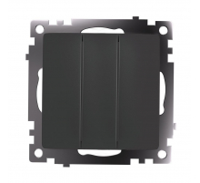 Выключатель трехклавишный Stekker Катрин графит GLS10-7108-06 49415