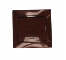 Выключатель с подсветкой Lezard Mira вишня 701-0601-111