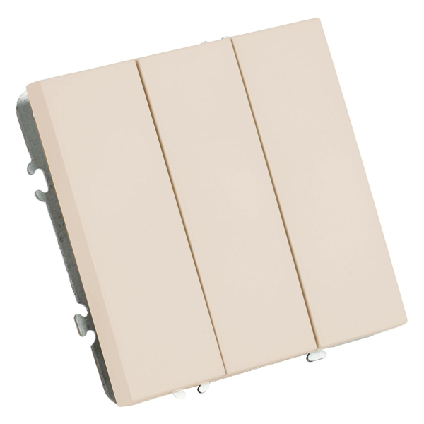 Выключатель 3-клавишный (механизм), Stekker, 250В, 10А Эмили, RSW10-5108-08, кашемир, soft touch 49896