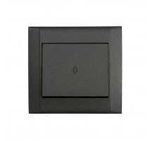 Переключатель Makel проходной 1-кл. СП Defne 10А IP20 дым. металлик 42050005