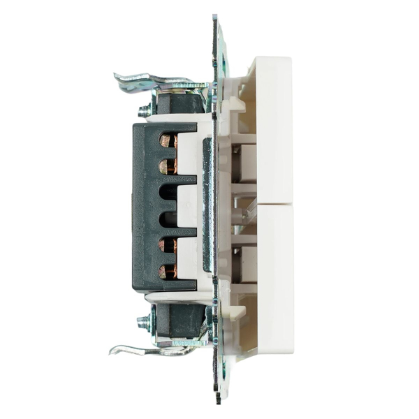 Выключатель одноклавишный Stekker Катрин белый GLS10-7103-01 39298