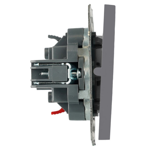 Выключатель 1-клавишный (механизм), СЗК, Stekker, 250В, 10А Эмили, RSW10-5103-10ZK, платиново-серый, soft touch 50238