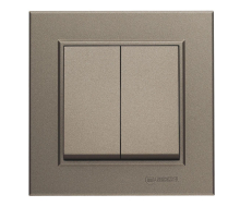 Выключатель двухклавишный Makel Karea 56052003