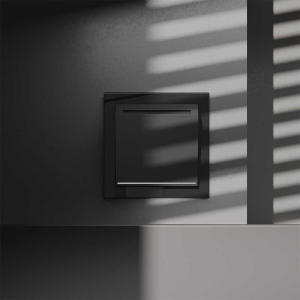 Выключатель встраиваемый S70 карточный 16А, (черный матовый) Voltum VLS010708