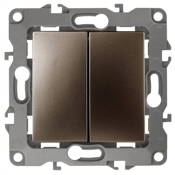 Переключатель двухклавишный ЭРА 12 10AX 250V 12-1106-13 Б0019296 Переключатель двухклавишный ЭРА 12 10AX 250V 12-1106-13 Б0019296