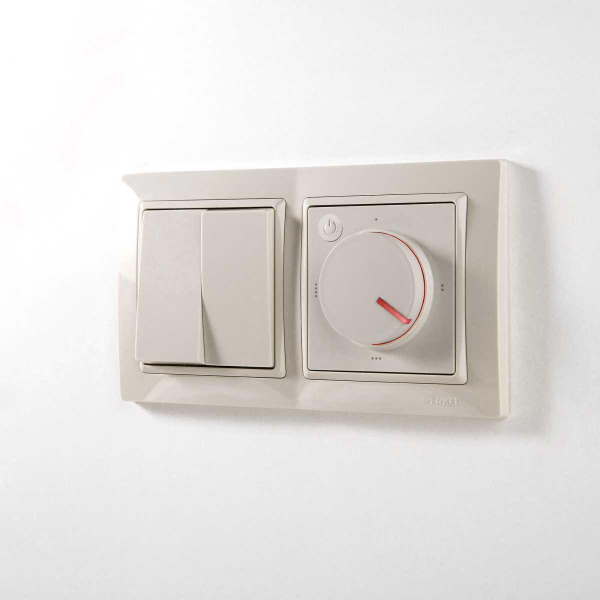 Выключатель двухклавишный проходной Werkel слоновая кость W1122003 4690389155628