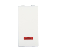 Переключатель LK Studio с двух мест, с индикатором 45х22,5мм (схема 6L) 16 A, 250 B (белый) LK45 850404-1