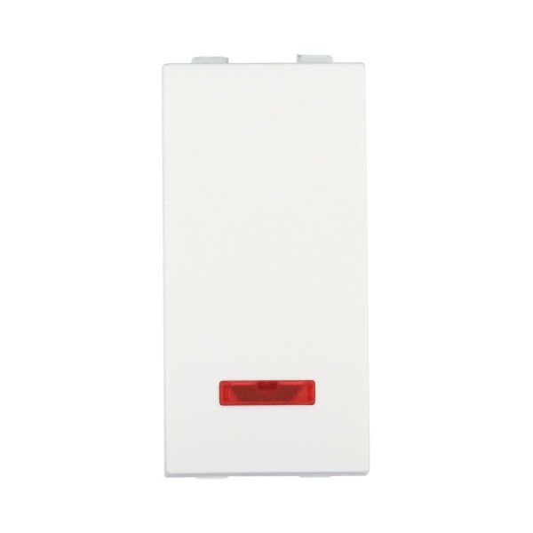 Переключатель LK Studio с двух мест, с индикатором 45х22,5мм (схема 6L) 16 A, 250 B (белый) LK45 850404-1