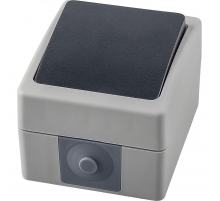 Переключатель одноклавишный Stekker Велена серый-графит PSW10-112-54 32756