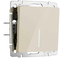 Выключатель одноклавишный с подсветкой Werkel айвори акрил W1110143 4690389196997