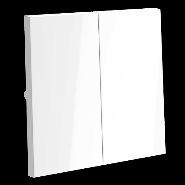 Клавиши для выключателя/переключателя двухклавишного S70 (белый глянцевый) Voltum VLS000301