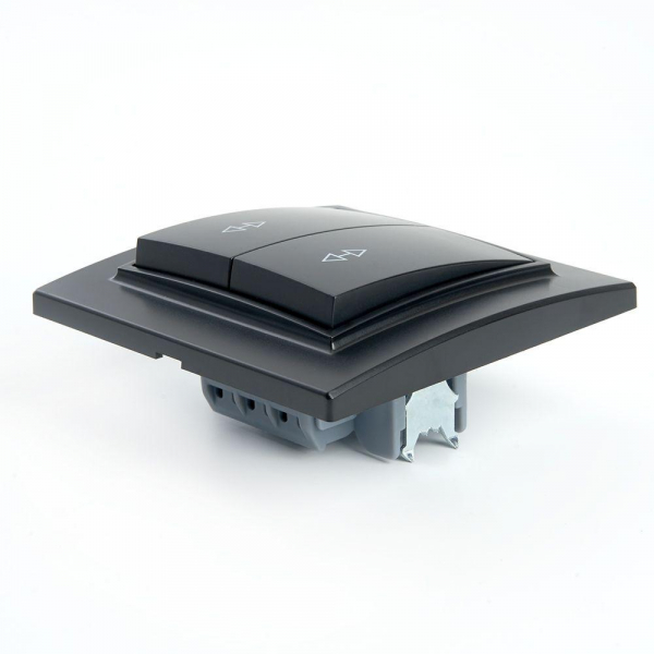 Переключатель двухклавишный Stekker Эрна черный PSW10-9008-03 39921 Переключатель двухклавишный Stekker Эрна черный PSW10-9008-03 39921