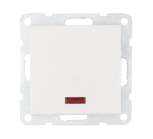 Выключатель LK Studio 1-кл., c индикатором (схема 1L) 16 A, 250 B (белый) LK60 860204-1