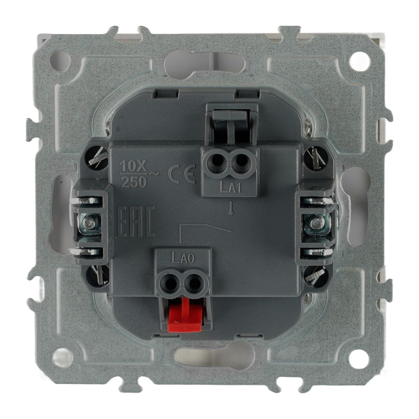 Выключатель 1-клавишный (механизм), СЗК, Stekker, 250В, 10А Эмили, RSW10-5103-10ZK, платиново-серый, soft touch 50238