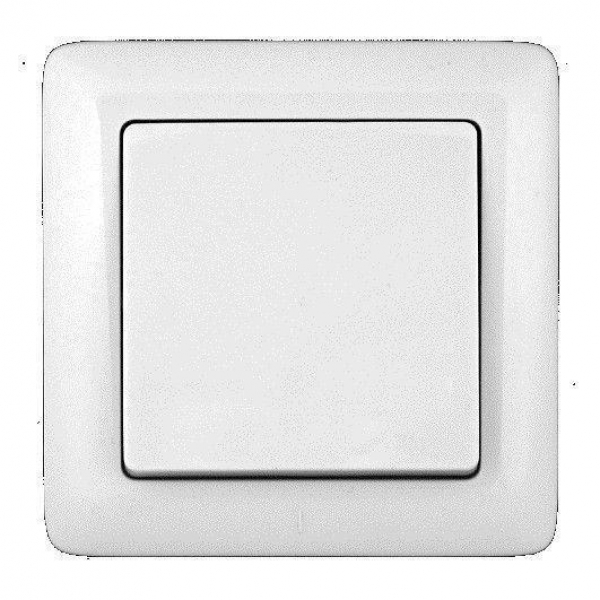 Выключатель одноклавишный Systeme Electric Хит 6A 250V белый VS16-133-B