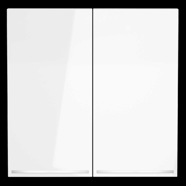 Клавиши для выключателя/переключателя двухклавишного с подсветкой S70 (белый глянцевый) Voltum VLS000401