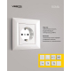 Выключатель двухклавишный Vesta-Electric Roma белый FVK010202BEL