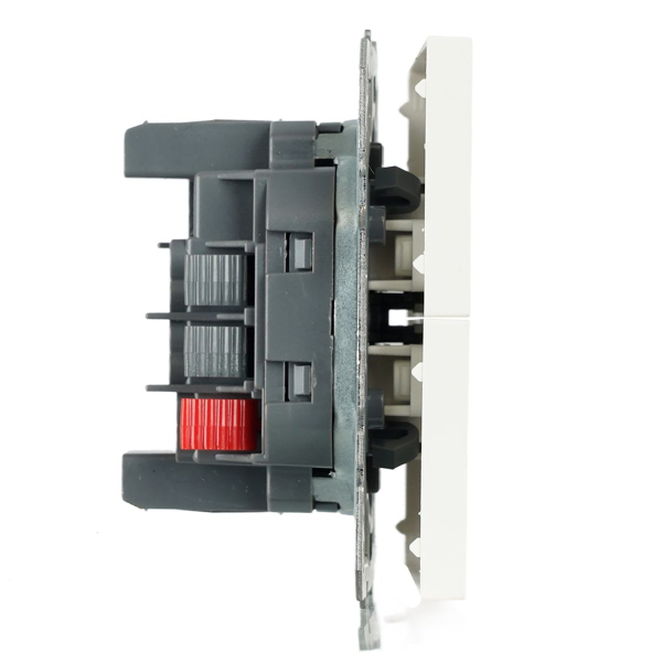Переключатель 2-клавишный (механизм), СЗК, Stekker, 250В, 10А Эмили, RSW10-5107-01ZK, белый фарфор, soft touch 50233