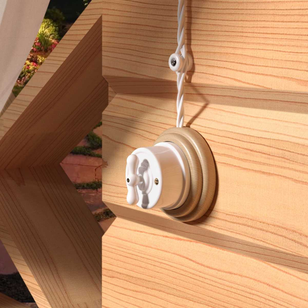 Переключатель-выключатель Werkel одноклавишный Retro белый W5612001 4690389166709