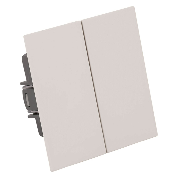 Выключатель 2-клавишный (механизм), Stekker, 250В, 10А Мия, RSW10-3104-08, пудровый жемчуг 50473