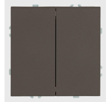 Переключатель перекрестный 2-клавишный (механизм), Stekker, 250В, 10А Эмили, RSW10-5111-09, антрацит, soft touch 50164