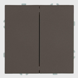 Переключатель перекрестный 2-клавишный (механизм), Stekker, 250В, 10А Эмили, RSW10-5111-09, антрацит, soft touch 50164