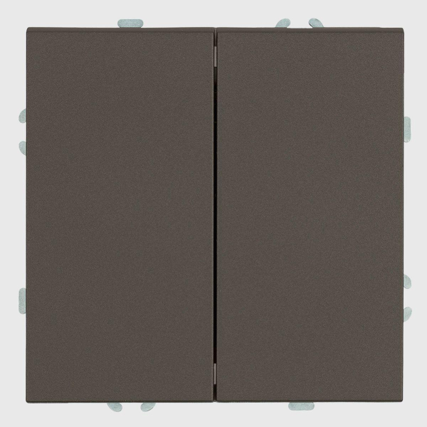 Переключатель перекрестный 2-клавишный (механизм), Stekker, 250В, 10А Эмили, RSW10-5111-09, антрацит, soft touch 50164